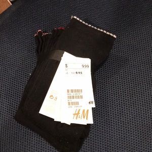 Black socks with sparkle edges